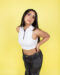 Blanco Zip-up Top